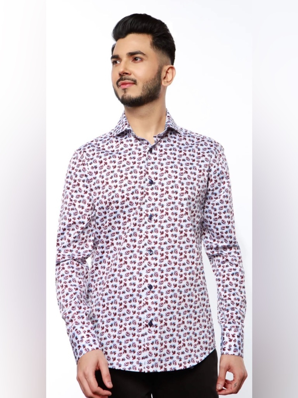 7 Downie St | Abstract Print Dress Shirt